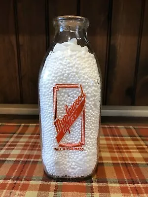 Maplewood Dairy Old Vintage Pyro Milk Bottle Fall River MA • $15