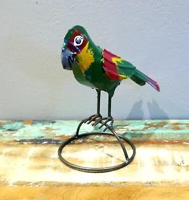Metal Bird Garden Decor Sculpture Yard Lawn Parrot Patio Art Home Statue Porch • $16.99