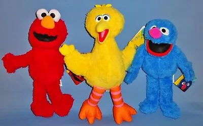 SESAME STREET Plush Elmo 13 -Big Bird 14 -Grover 12  Kohl's Cares-Muppet LOT-NWT • $28.99
