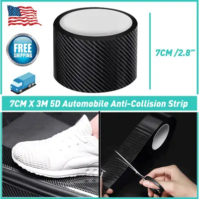 7CM Anti Scratch Scuff Sticker 5D Carbon Fiber Car Door Plate Waterproof Sticker • $9.59