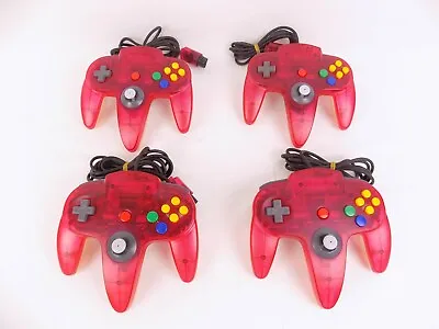 Like New Genuine Nintendo 64 Clear Red N64 Controller - 9/10 Joystick - TESTED! • $43.92