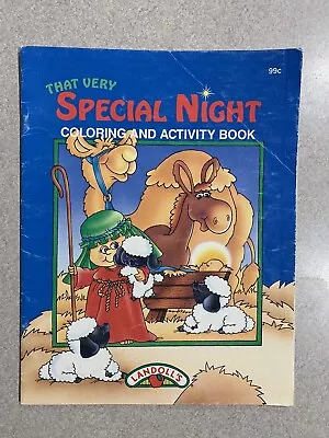 That Very Special Night COLORING ACTIVITY BOOK Vintage 1993 Landolls Nativity • $5.99