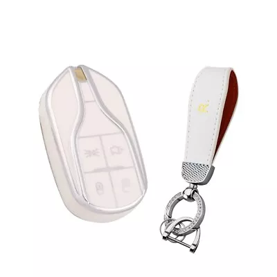 TPU Smart Key Case For Maserati Quattroporte Ghibli Levante  Cover Holder White • $32.99