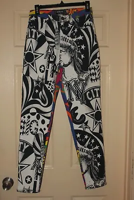 Versace Jeans Couture Vintage 1990s New York City Jazz Jeans High Waist Pop Art • $320