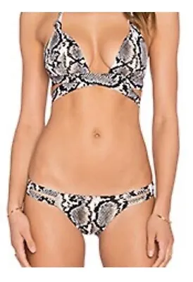 2 Pc Set Vitamin A Neutra Bikini Sz L Snakeskin Python Bottoms Top • $31.99