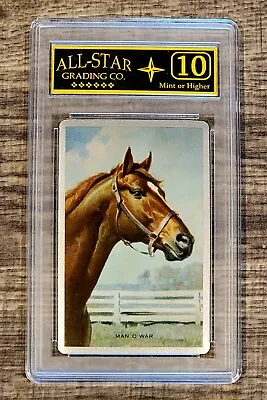 Vintage MAN O' WAR Horse Racing Graded ASG MINT 10 Single Playing Card  • $49.95