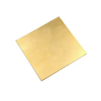 Brass Metal Thin Sheet Foil Plate Thick 0.5mm/0.8mm/1mm/2mm 100X100mmDIYParts:da • £4.27