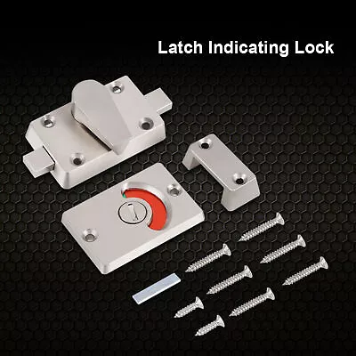 $14.80 • Buy Indicator Privacy Bolt Door Lock Vacant Engaged + Screws Bathroom US
