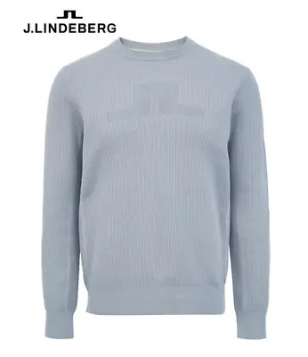 J Lindeberg Men's Titus Mixed Print Sweater FMKW01907 9451 Gray Medium NWT NEW • $79.99