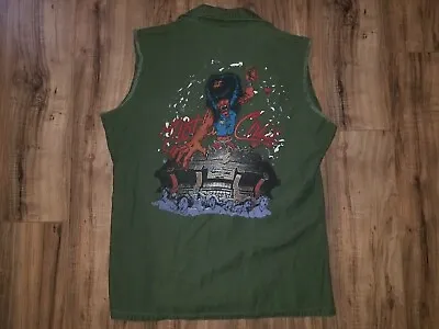 Motley Crue Vtg Army Shirt Rock Band Allister Fiend Vest Concert Tour Music 80s • $499.99