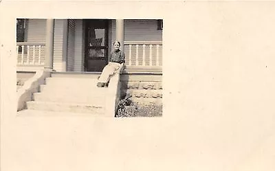 B13/ Athens Ohio Postcard Real Photo RPPC 1910 Ohio University Woman Porch 12 • $6.48