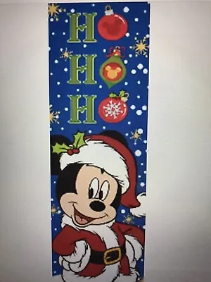 Disney Santa Mickey Ho Ho Ho Large Banner With Hanger Mickey Mouse 47.5  New! • $17