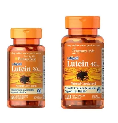 Puritans Pride LUTEIN With ZEAXANTHIN 20 Mg X  120 Softgels • £15.19