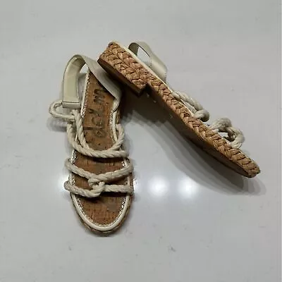 Sam Edelman Ivory Rope Leather Sandals 9.5 • $19.99