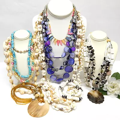 Vintage To Now Beach Themed Necklace Lot - Mop Abalone & Seashell • $9.99