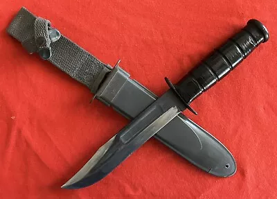 Ww2 Ka-bar Mk2 Rare U.s.m.c. Marked On Blade Fighting Knife - Original  Scabbard • $499.99