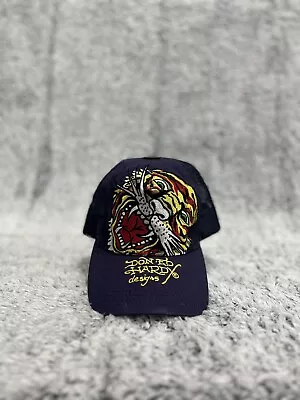 Don Ed Hardy Trucker Hat Snapback Mesh Purple By Christian Audigier Preowned • $22.99