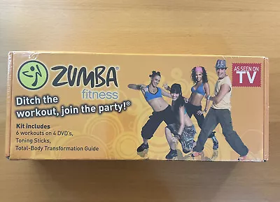 New - Zumba Fitness - 6 Workouts On 4 Dvd's - Toning Sticks - Gym Home Exercise • £16.95