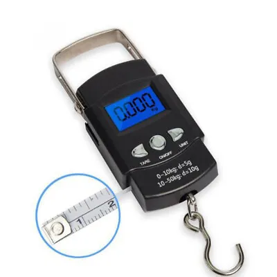 £6.99 • Buy 50kg Electronic Digital Portable Luggage Scale Travel Bag Hanging Weighing Scale