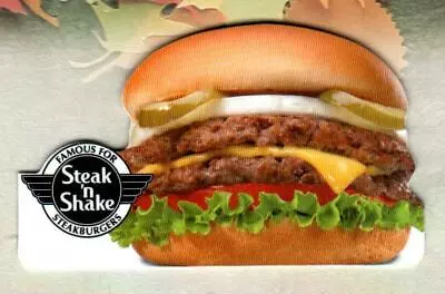 STEAK 'N SHAKE Double Cheeseburger 2013 Die-Cut Gift Card ( $0 )  • $2.50