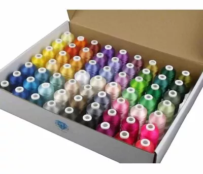 Simthread Polyester Embroidery Machine Thread Kit - Assorted Colors 63 Pieces • $30