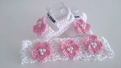 Baby Crochet Knitting Hand Shoes Sandals Clothes Socks Hats Caps Boots • £4.99