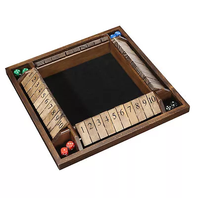 WE Games 4 Player Shut The Box Dice Board Game 14  Walnut Stain • $31.99