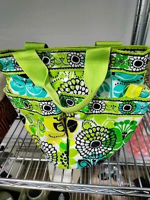Vera Bradley Limes Up Floral Shower/Beach Caddy Vinyl Mesh Bottom Pockets • $14