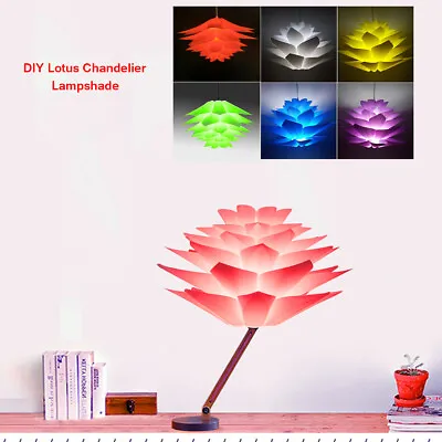 50CM Pendant Chandelier Light Shade Lotus Jigsaw Ceiling Lampshade DIY Decor • £22.19