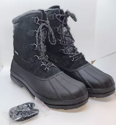 NORTIV 8 Men's Insulated Waterproof Work Winter Snow Boots 170390 BLACK SIZE 13 • $37