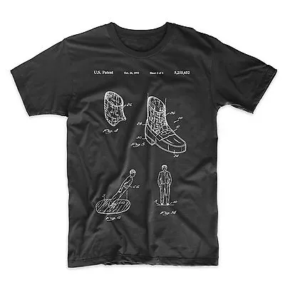 Michael Jackson Anti Gravity Shoes Art Patent T-Shirt. Black White Or Gray NEW • £18.04