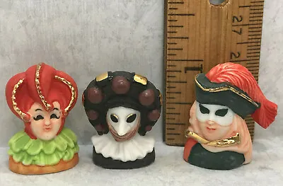 Tiny VENETIAN Carnival MASKS Mask Mardi Gras - French Feves Dollhouse Miniatures • $14.75