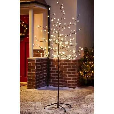 LED Cherry Blossom Twig Tree Pre-Lit Light Indoor& Outdoor Christmas - 5 Colours • £34.95