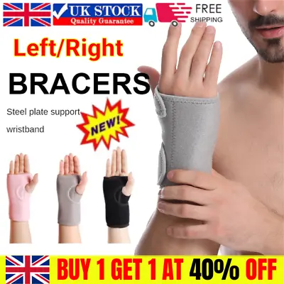 Easy Fit Wrist Brace - Support Splint For Carpal Tunnel Tendonitis Sprains 1PCS • £6.99