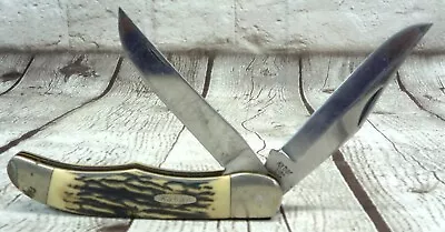 Vintage Kabar Ka-Bar 1184 Big Folding Hunter Pocket Knife 2 Blade • $78