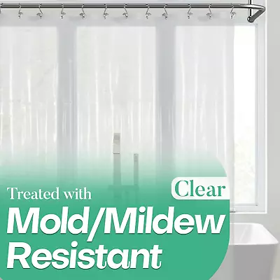 Mrs Awesome Clear Shower Curtain Liner With 3 Magnets 72X72 Premium Flexible St • $13.10