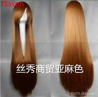Women Girls Long Straight Wig Synthetic Christmas Party Nightclub Cosplay 100cm • $28.49