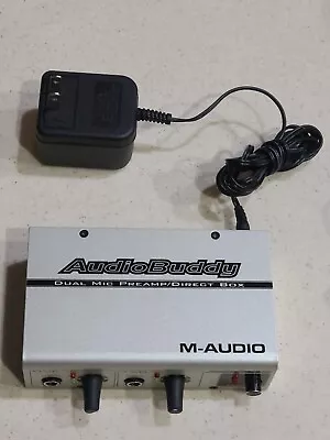 M-Audio Audio Buddy Dual Mic & Instrument Preamp Working • $45
