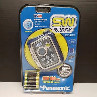 Vintage Panasonic RQ-SW48V Shock Wave AMFM Stereo Radio Cassette Player New • $89.99