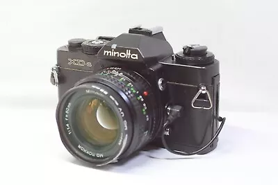 [AS IS] Minolta XD-S Black 35mm SLR Film Camera + MD ROKKOR 50mm F/1.4 MF Lens • $132.05