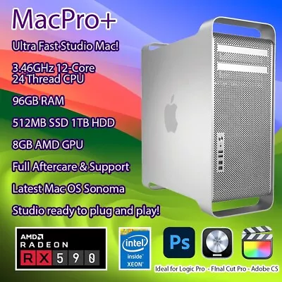 **🍏Apple Mac Pro 51 -12 Core Studio Beast 96GB RAM-8GB GPU -Music Production** • £700