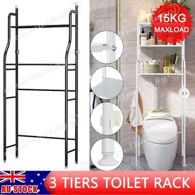 3-Tiers Toilet Shelf Bathroom Rack Over Laundry Washing Machine Storage Shelves • $22.99