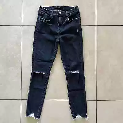 J Brand ALANA Ashes Destruct (Black Distressed) High Waisted Jeans Size 27 • $40