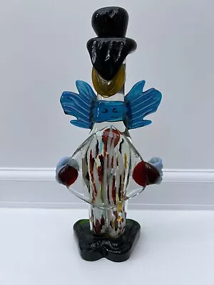 Vintage 1970s Murano Clown Handblown Venetian Art Glass HTF With Blue Gloves • £28