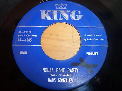 Babs Gonzales House Rent Party She's Just Right For Me King 4885 VG+ 45RPM • $100