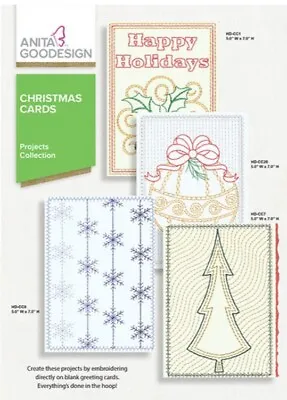 Anita Goodesign - Christmas Cards - Machine Embroidery Designs Usb Pes • £17.95