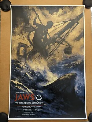 Jaws Movie Poster Karl Fitzgerald Variant Ed 100 Official Spielberg Mondo • $85.63