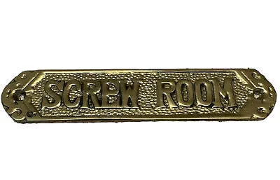 $17.77 • Buy Vintage Brass Screw Room Door Name Plate Wall Decor Sign Nautical Boat Cabin