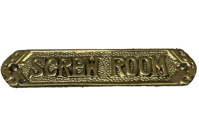 $17.77 • Buy Vintage Brass Screw Room Door Name Plate Wall Decor Sign Nautical Boat Cabin