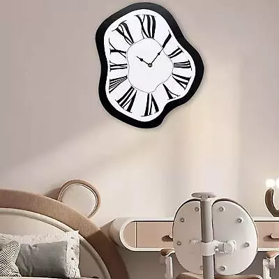 Creative Melting Clock Luxury Acrylic Funny Electronic Clock Interior Wall Clock • £18.46